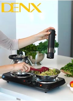 Denx DX2049 - Double coil hot plate , Hot Plate, 2000W Electric Double Burner Portable Coil Heating Hot Plate Stove, 220V Lightweight Stainless Steel Countertop Stove for Kitchen Dorm Camping  - Image 5