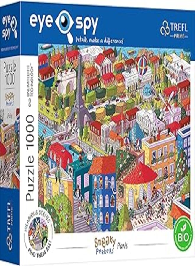 Trefl Puzzles - "1000 UFT EYE-SPY" - Sneaky Peekers: Paris, France_FSC Mix 70% 10712