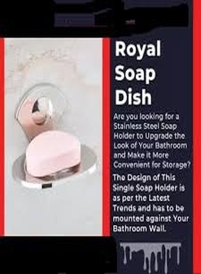 Raxon Innovation Stainless Steel Single Soap Holder/Soap Dish/Bathroom Soap Stand/Bathroom Accessories (Pack of 1 Silver) (Royal SOAPDISH) - Image 5