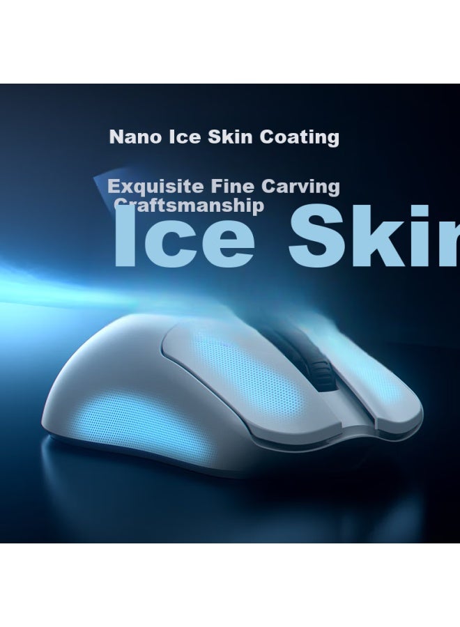 Machenike L9x1 Advanced Lightweight Wireless Mouse For Gaming, E-sports, Office Wired/2.4g/bluetooth Triple Mode Paw3395 Dual 8k 49g Holeless Lightweight Design Blue - Image 4