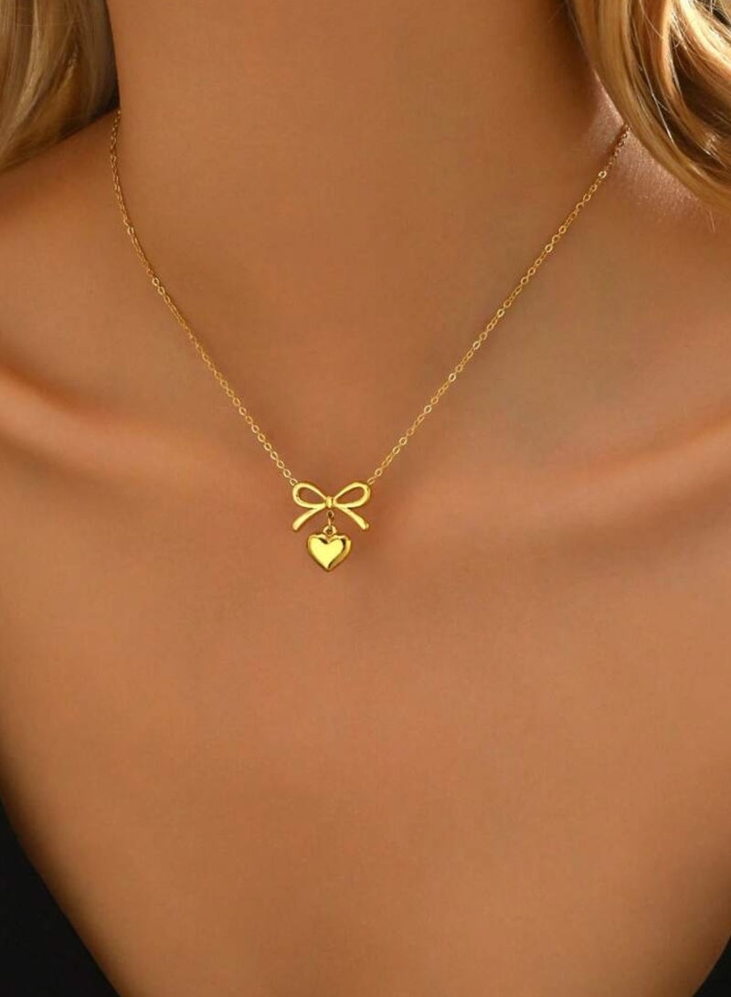 بلو لاين سلسال نسائي أنيق من الاستانلس ستيل باللون الذهبي - Image 1