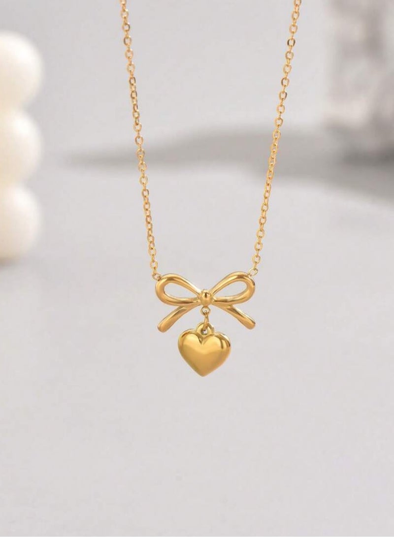 بلو لاين سلسال نسائي أنيق من الاستانلس ستيل باللون الذهبي - Image 2