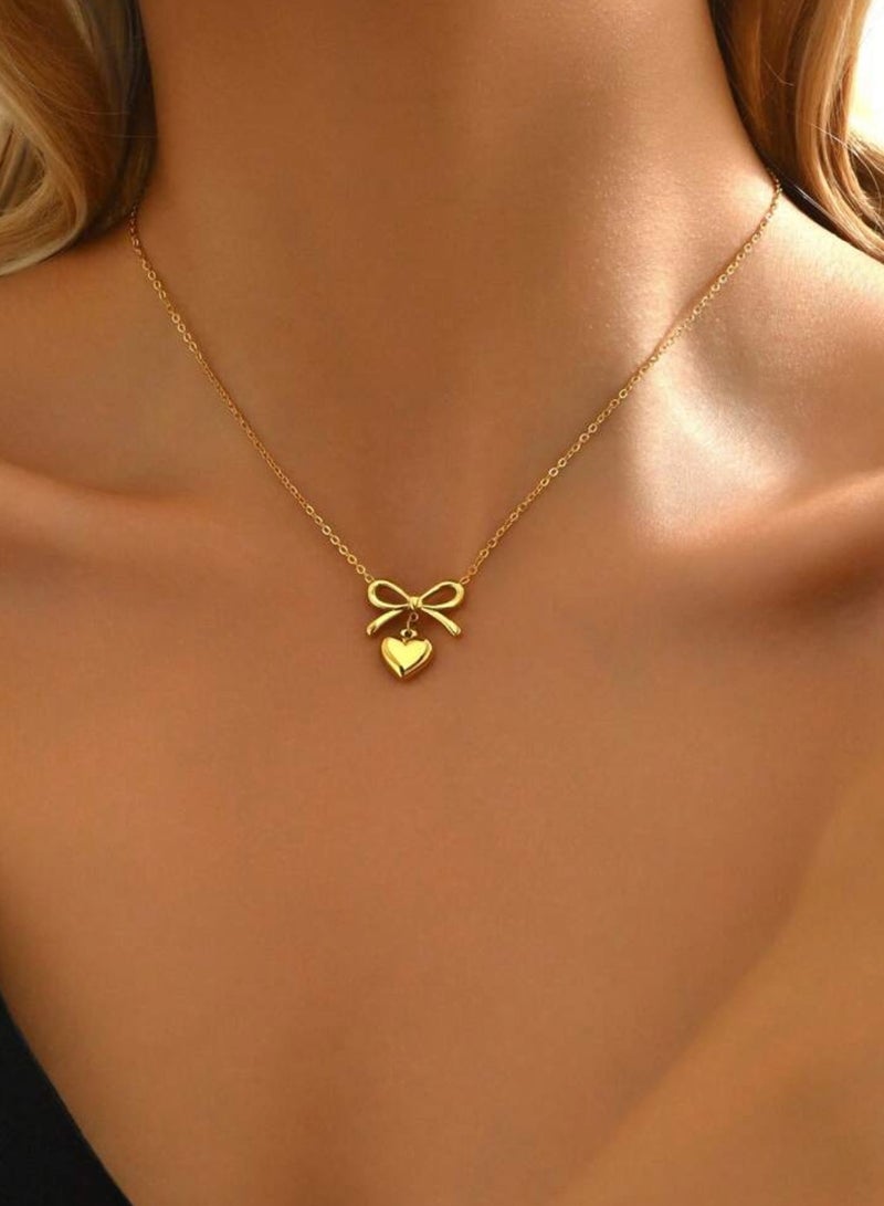 بلو لاين سلسال نسائي أنيق من الاستانلس ستيل باللون الذهبي - Image 3