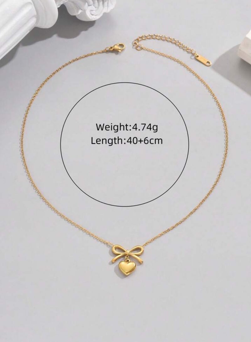 بلو لاين سلسال نسائي أنيق من الاستانلس ستيل باللون الذهبي - Image 4