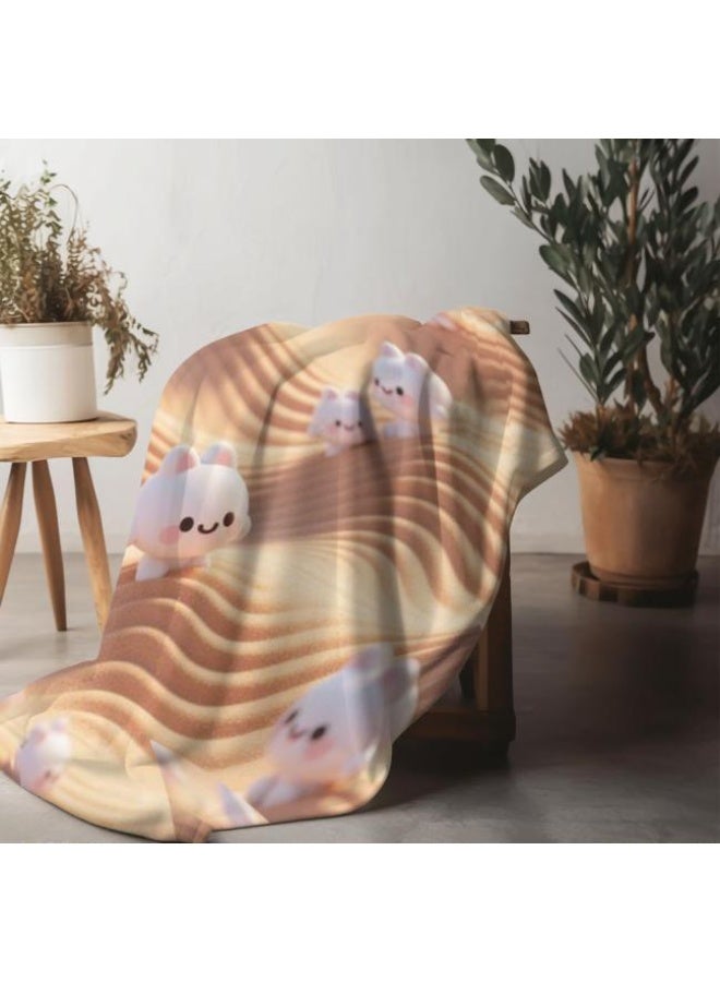 عام بطانية رقيقة من الفانيلا الكرتونية للأطفال والرضع (دافئة ومريحة، ومناسبة للنوم والألعاب) 70 سم * 100 سم - Image 3