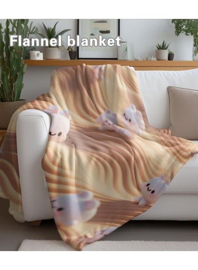 عام بطانية رقيقة من الفانيلا الكرتونية للأطفال والرضع (دافئة ومريحة، ومناسبة للنوم والألعاب) 70 سم * 100 سم - Image 4