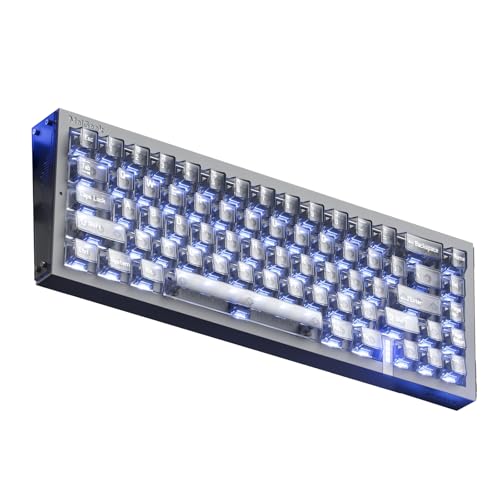 MelGeek REAL67 Wired Keyboard, Gaming Keyboard with RGB, Special Magnetic Switches, Rapid Trigger, Hot-Swappable, Snap Tap & Adjustable Actuation, Online HIVE Custom(Calcium- Gray) - Image 1