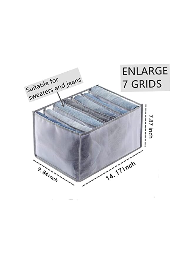 Green Tiger Drawer organizers for clothing, Clothes Organizer,storage bins drawer divider Clothes Mesh Divider, Suitable for Leggings, Sweaters, T-shirts, Children's Clothes (4 Pack - 7 Grid) - Image 3