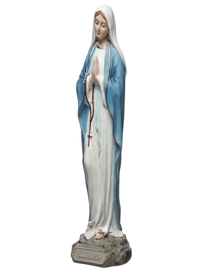 Veronese Design 6 1/8 Inch Our Lady of Lourdes Virgin Mary Polyresin Hand Painted Religious Icon Collectible Figurine Statue - Image 3