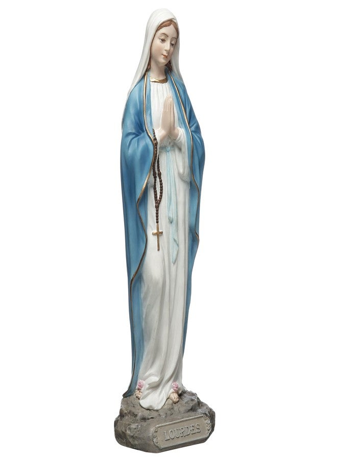 Veronese Design 6 1/8 Inch Our Lady of Lourdes Virgin Mary Polyresin Hand Painted Religious Icon Collectible Figurine Statue - Image 2