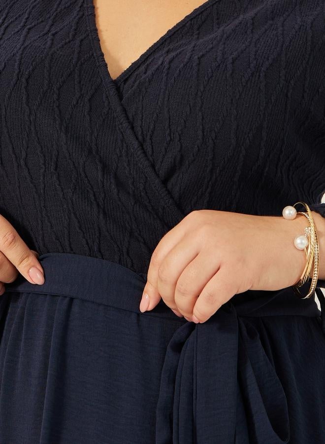 Styli Navy Midi Dress  - Image 3