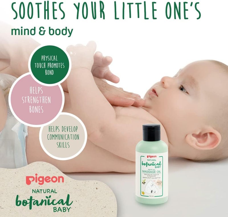 Pigeon Natural Botanical Baby Massage Oil - 120ml - Image 3