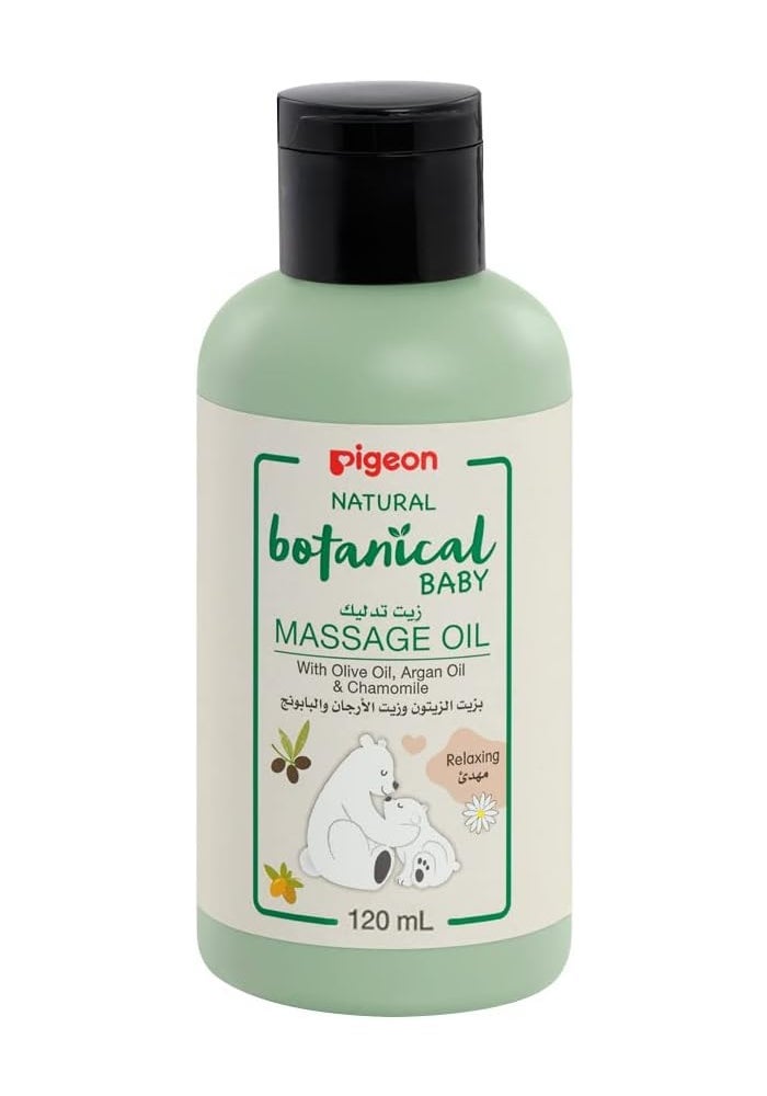 Pigeon Natural Botanical Baby Massage Oil - 120ml - Image 1
