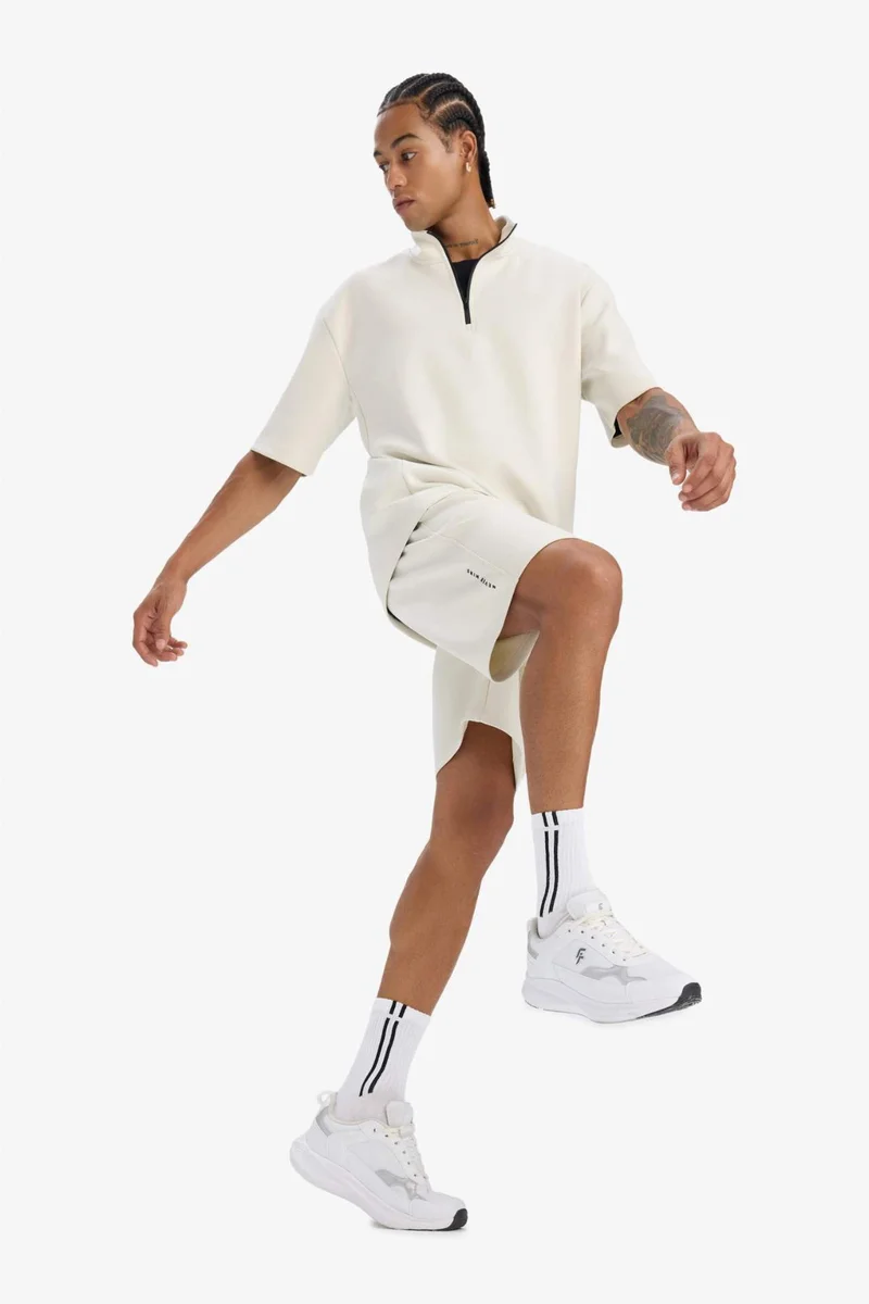ديفاكتو DeFactoFit Short Leg Scuba Fabric Shorts