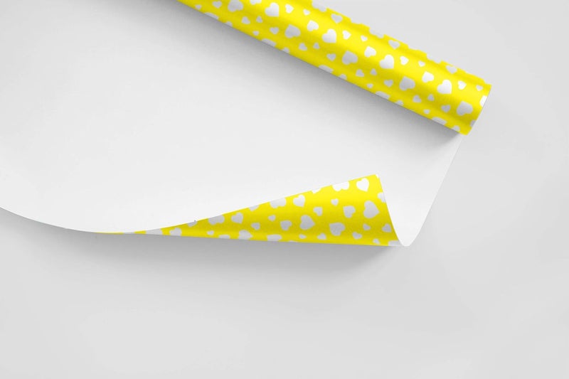Generic Visual Creation Gift Wrapping Paper Sheets for Diwali I Christmas I Love I Birthday Special Love Pack of 3 Yellow - Image 2