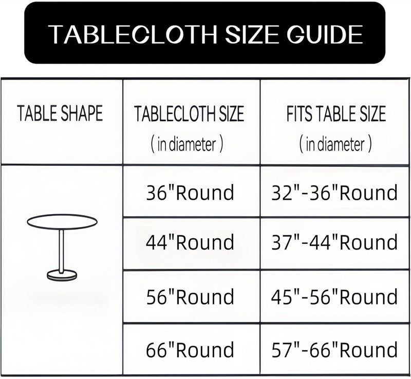 Walrus Round Vinyl Fitted Tablecloth with Flannel Backing Elastic Edge Design Table Cover Waterproof Oil-Proof PVC Table Cloth Stain-Resistant Best for 37"-44" Round - Image 2