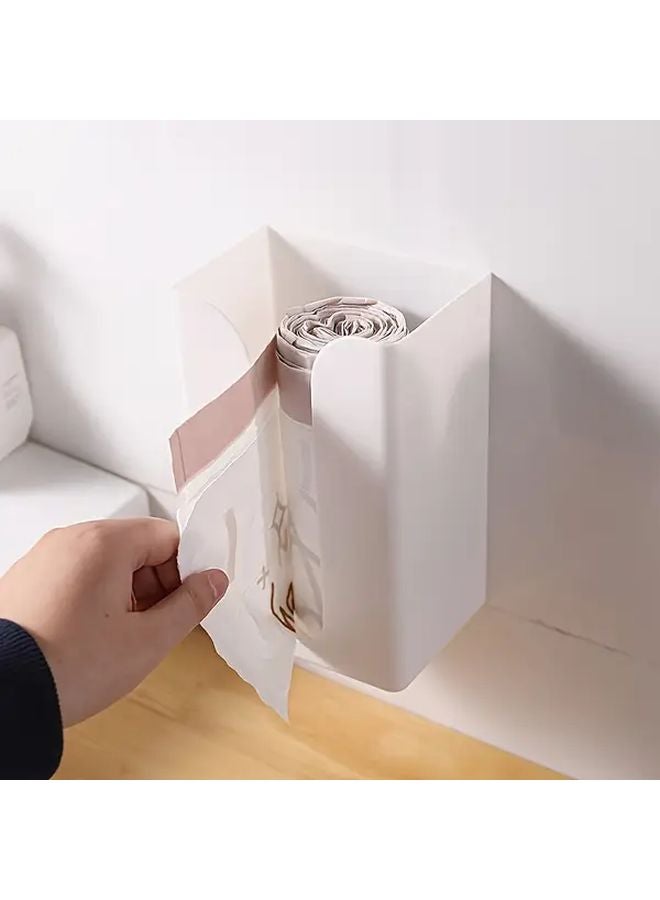 Small White Plastic Tissue Box Holder For Kitchen Bathroom Bedroom Office - Image 2