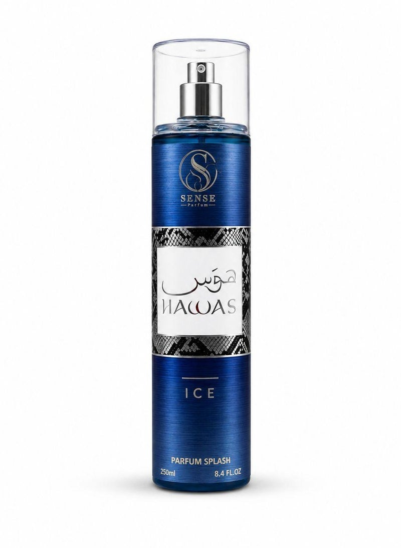SENSE Perfume Hawas Ice - Body Splash For Men - 250ml - Image 1