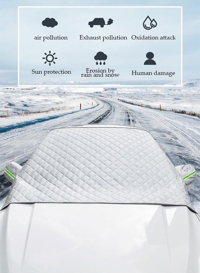 DUNISO Windshield Sunshade Car Sun Protection Cover Car Shade Front Windshield Blocks 99% UV Rays Keeps Your Vehicle Cool Foldable For All Seasons - Image 5