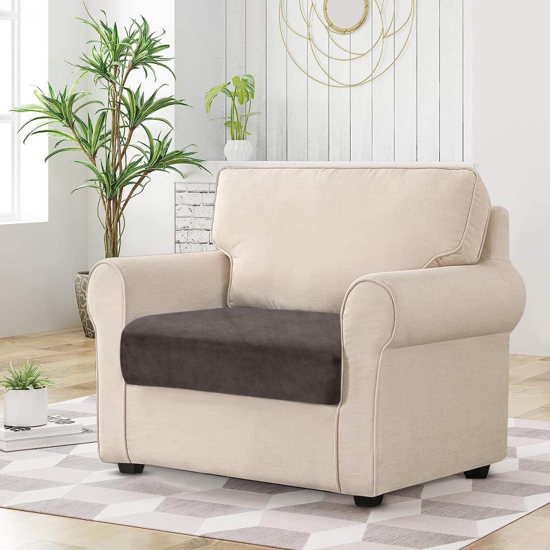 Bt.WA Couch Cushion Cover Velvet 1 قطعة مقعد وسادة مقعد تغطية كرسي بذراعين منفصلة حامي الأثاث الأريكة الأريكة (مقعد واحد أو قهوة أسفل الأريكة) - Image 2