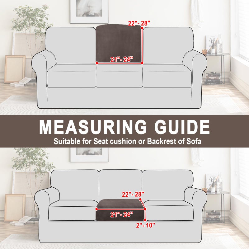 Bt.WA Couch Cushion Cover Velvet 1 قطعة مقعد وسادة مقعد تغطية كرسي بذراعين منفصلة حامي الأثاث الأريكة الأريكة (مقعد واحد أو قهوة أسفل الأريكة) - Image 5