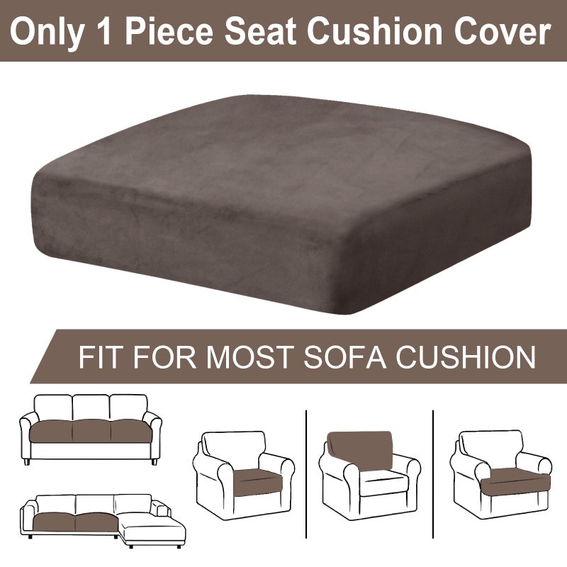 Bt.WA Couch Cushion Cover Velvet 1 قطعة مقعد وسادة مقعد تغطية كرسي بذراعين منفصلة حامي الأثاث الأريكة الأريكة (مقعد واحد أو قهوة أسفل الأريكة) - Image 4