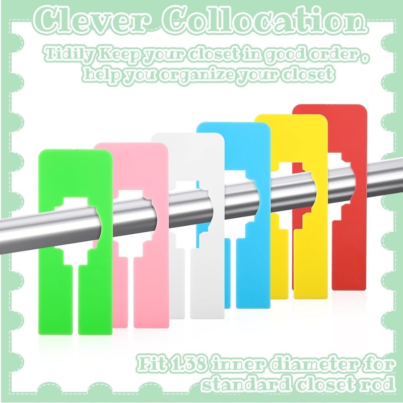 Colorful Closet Rack Dividers - 24Pcs Clothing Size Hanger Dividers with Bonus Marker - Image 3