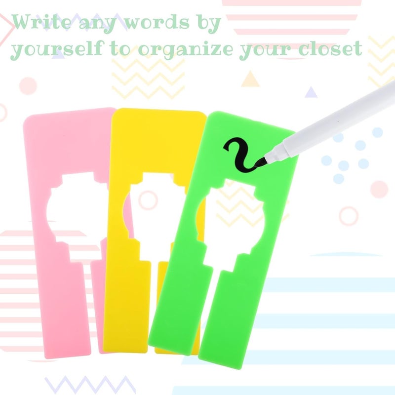Colorful Closet Rack Dividers - 24Pcs Clothing Size Hanger Dividers with Bonus Marker - Image 4