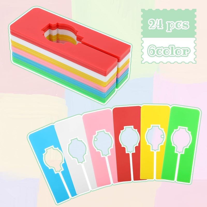 Colorful Closet Rack Dividers - 24Pcs Clothing Size Hanger Dividers with Bonus Marker - Image 5