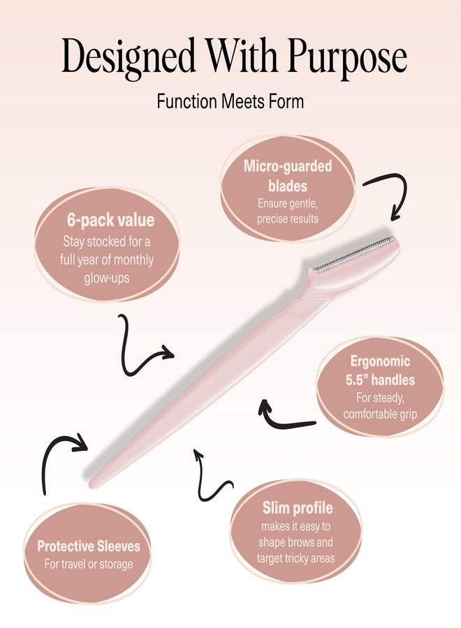 كيتش ماكينة حلاقة ديرمابلان من كيتش للوجه للنساء - ماكينات حلاقة للوجه للنساء والرجال، ماكينات حلاقة للحواجب والوجه - ماكينة تقشير الوجه وديرمابلانر كأداة للعناية بالبشرة للحصول على بشرة أكثر نعومة - أحمر خدود، 6 قطع - Image 4