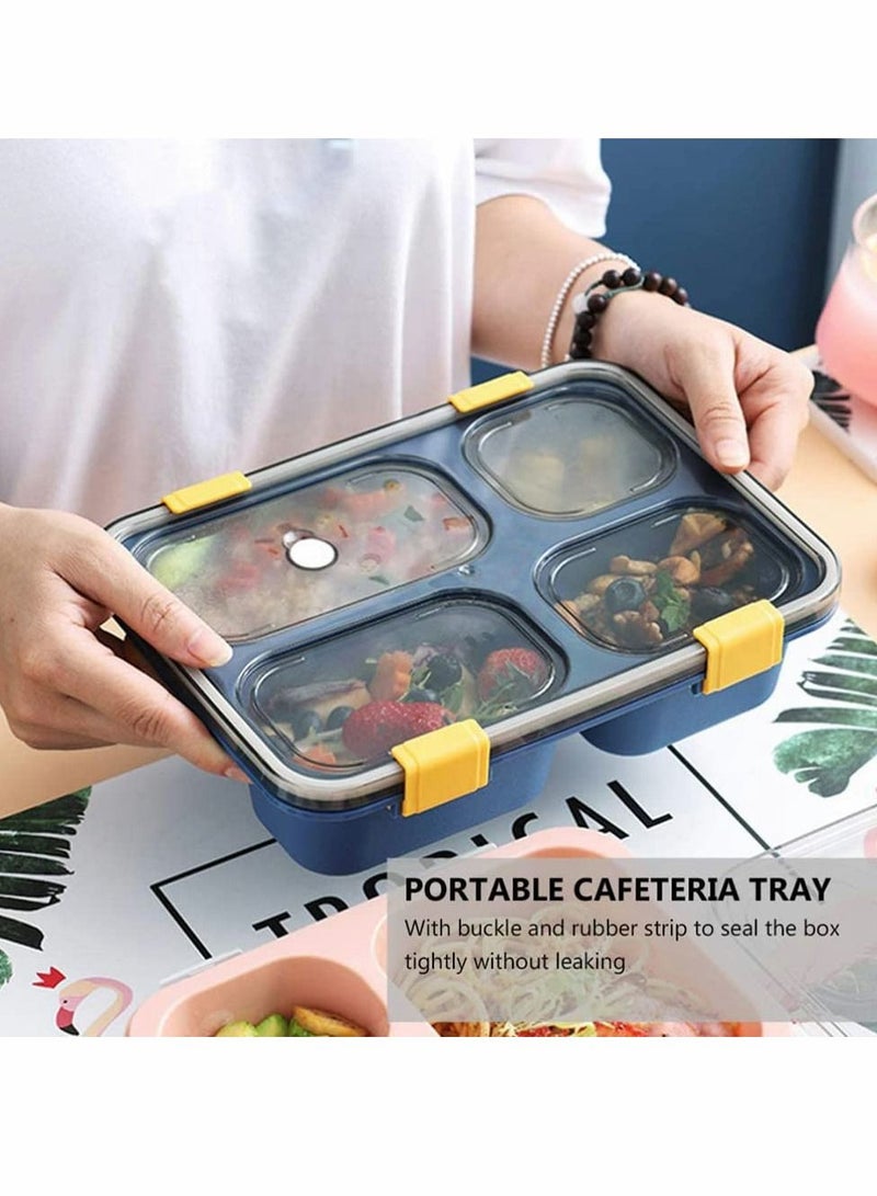 Y&D Bento Box, Leak Proof 4 Compartment Lunch Case Food Salad Containers Holder with Soup Bowl for Kids and Aldult - Image 5