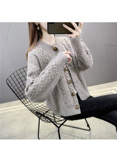 Generic Spring Autumn Season Women Short Sleeve Knitted Open Shirt Small Personality Ladies Wool Coat Fashionable Top 1255 Orange  - Image 2
