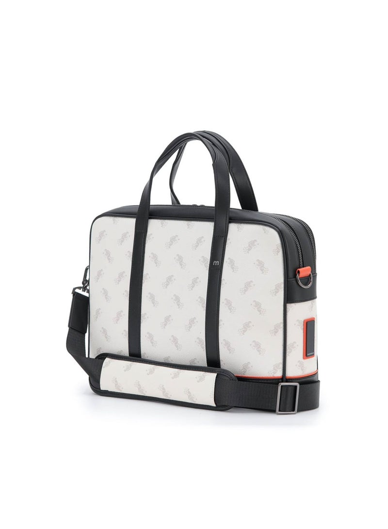 Mokobara The Teppanyaki Briefcase - Premium Coated Canvas | Multiverse, White  - Image 1