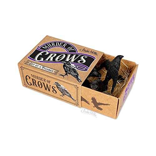 Accoutrements Archie McPhee Murder of Crows Figures | Set of 4 - Image 2