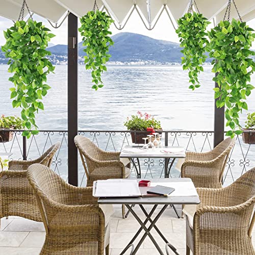 Tdas Plastic Artificial Plants Leaves Hanging Ivy Garlands Plant Greenery Vine Creeper Home Decor Door Wall Balcony Decoration Party Festival Craft (Design1 (1 Piece)) - Image 5