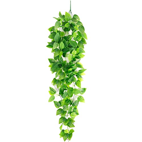 Tdas Plastic Artificial Plants Leaves Hanging Ivy Garlands Plant Greenery Vine Creeper Home Decor Door Wall Balcony Decoration Party Festival Craft (Design1 (1 Piece)) - Image 1