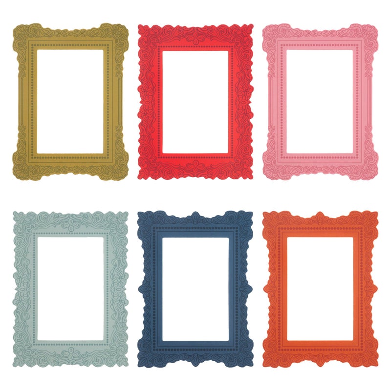 Karma, Mini Magnetic Picture Frames Set of 6, Photo Frame fits 3x4 Picture for Dorm, Fridge, Multicolor - Image 1