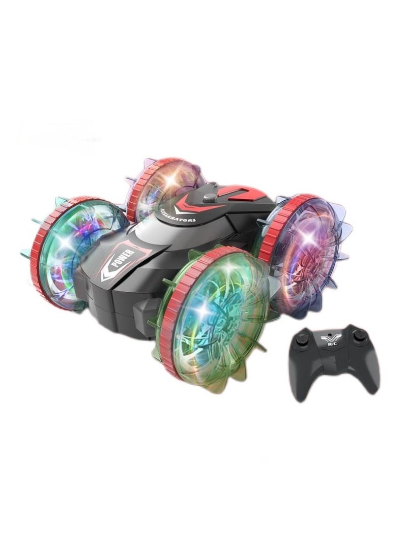 Amphibious Stunt Remote Control Car for Kids - 2.4 GHz  Electric Water and Land Light Effects Off-road Tumbling Remote Control Car Toy - Image 1