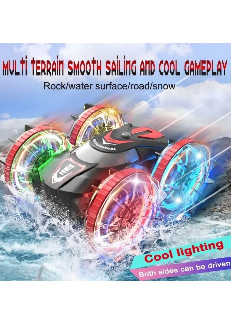 Amphibious Stunt Remote Control Car for Kids - 2.4 GHz  Electric Water and Land Light Effects Off-road Tumbling Remote Control Car Toy - Image 2
