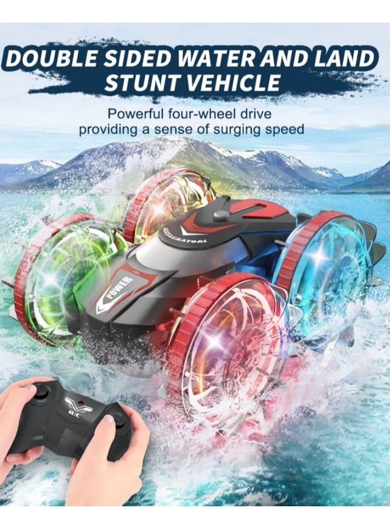 Amphibious Stunt Remote Control Car for Kids - 2.4 GHz  Electric Water and Land Light Effects Off-road Tumbling Remote Control Car Toy - Image 4