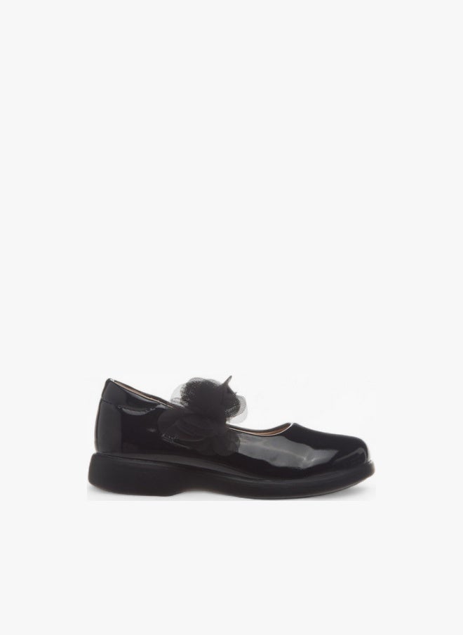 Flora Bella By Shoexpress Flora Bella Flower Applique School Shoes With Hook And Loop Closure - Image 3