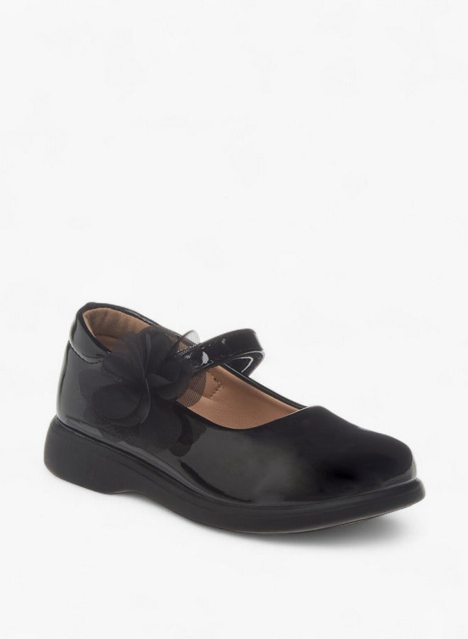 Flora Bella By Shoexpress Flora Bella Flower Applique School Shoes With Hook And Loop Closure - Image 2