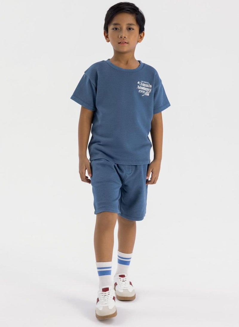 MINOTI Boy’s Two-Piece Set with Printed T-Shirt and Shorts - Image 1