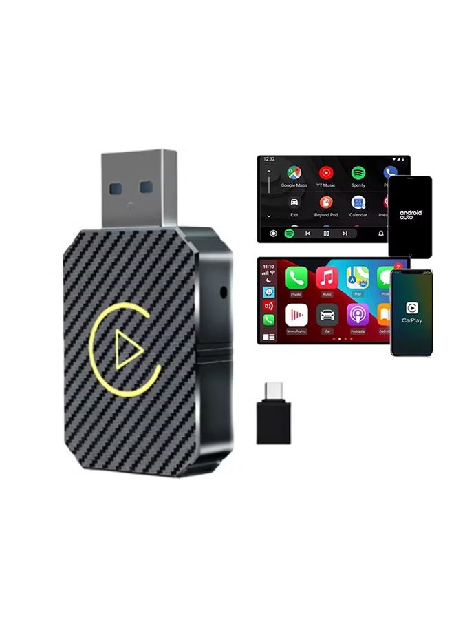 ديقيساند محول CarPlay لاسلكي لأجهزة iPhone و Android Auto، محول 2 في 1 يحول من سلكي إلى لاسلكي، سهل الاستخدام.