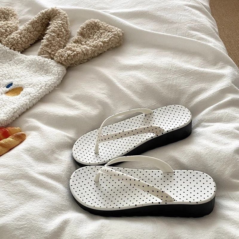 Women's Leopard Wedge Flip Flops Non-slip Thick Sole Summer - Image 2