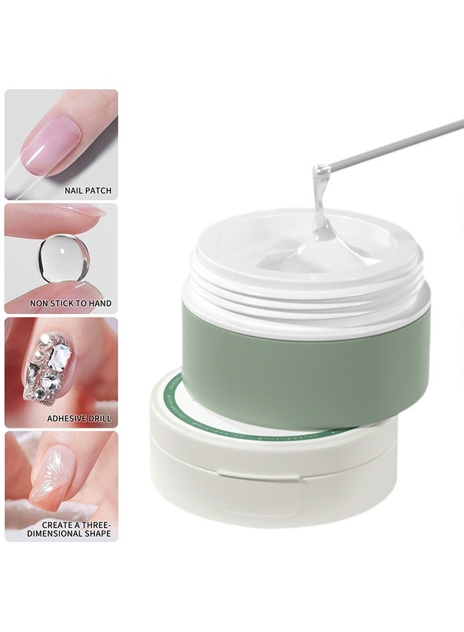 XEIJAYI Solid Patch Adhesive,Nail Glue Gel For Press On Nails Acrylic Fake Nails 3D PVC Candy Soft Polish For Nail Strengthening DIY Nail Art Home Salon Use,12ml - Image 2
