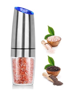 Generic 1 Pcs Electric Gravity Pepper and Salt Grinder,With Adjustable Coarseness, Adjustable Coarseness LED light, Battery Powered, Refillable Automatic One-Hand Operated  - Image 1