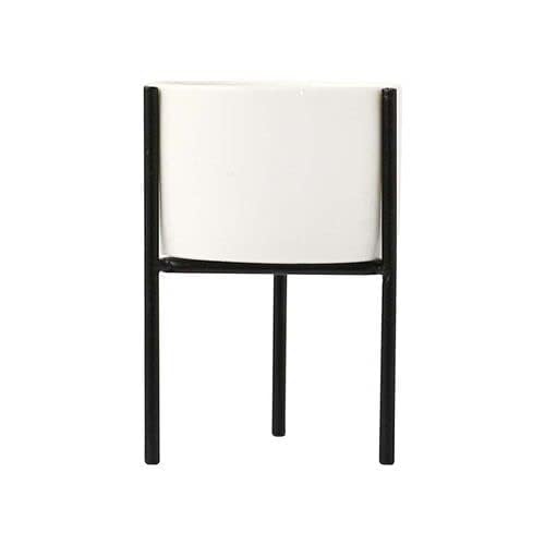 Bee Creative Metal Plant Stand - A Durable and Stylish Display for Your Plants and Home Decor - Three Height Options - Metal Powder-Coated (WHITE/BLACK) - Image 3