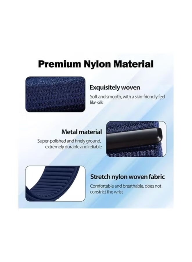 Nylon Bands Compatible with Huawei Watch GT6/GT5/Ultimate2/Ultimate/GT4/G4 Pro/GT3/Watch4/4Pro/Watch3/3Pro 46MM, Elastic Breathablelon Loop Wrist Strap 22MM - Image 3