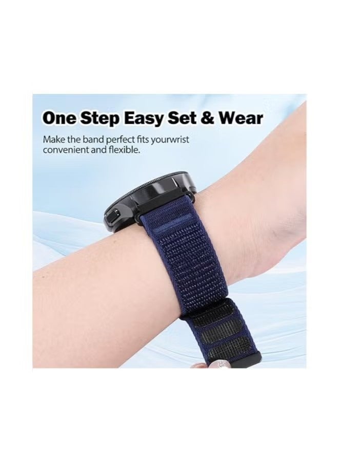 Nylon Bands Compatible with Huawei Watch GT6/GT5/Ultimate2/Ultimate/GT4/G4 Pro/GT3/Watch4/4Pro/Watch3/3Pro 46MM, Elastic Breathablelon Loop Wrist Strap 22MM - Image 4